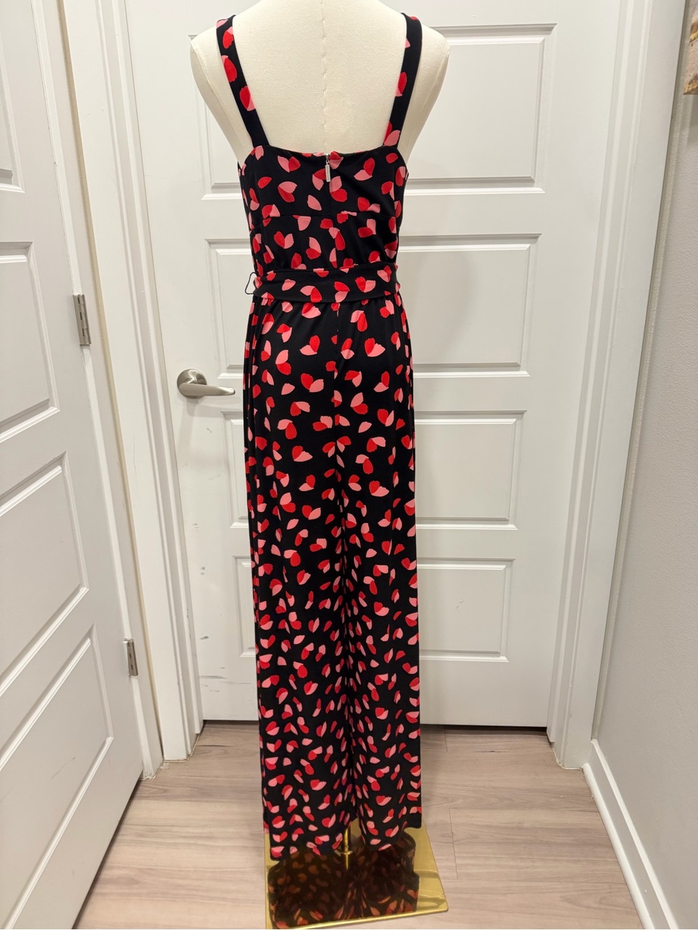Michael’s Kors Women's Black Jumpsuit with Pink Heart Print - Picture 9 of 11